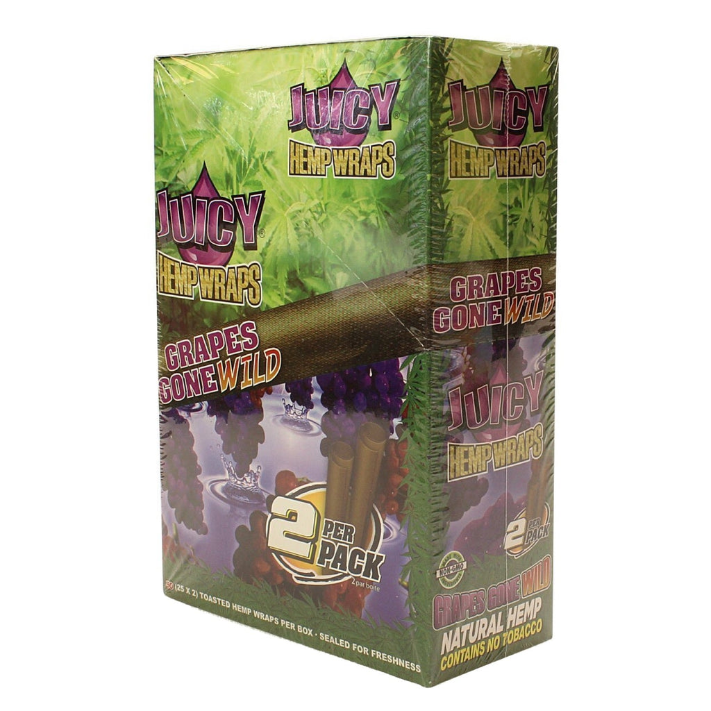 Juicy Jay’s 2PK Natural Hemp Flavored Blunt Wraps | 25pc Display