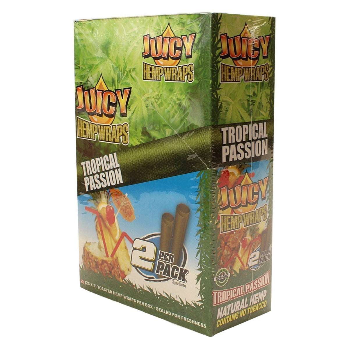 Juicy Jay’s 2PK Natural Hemp Flavored Blunt Wraps | 25pc Display