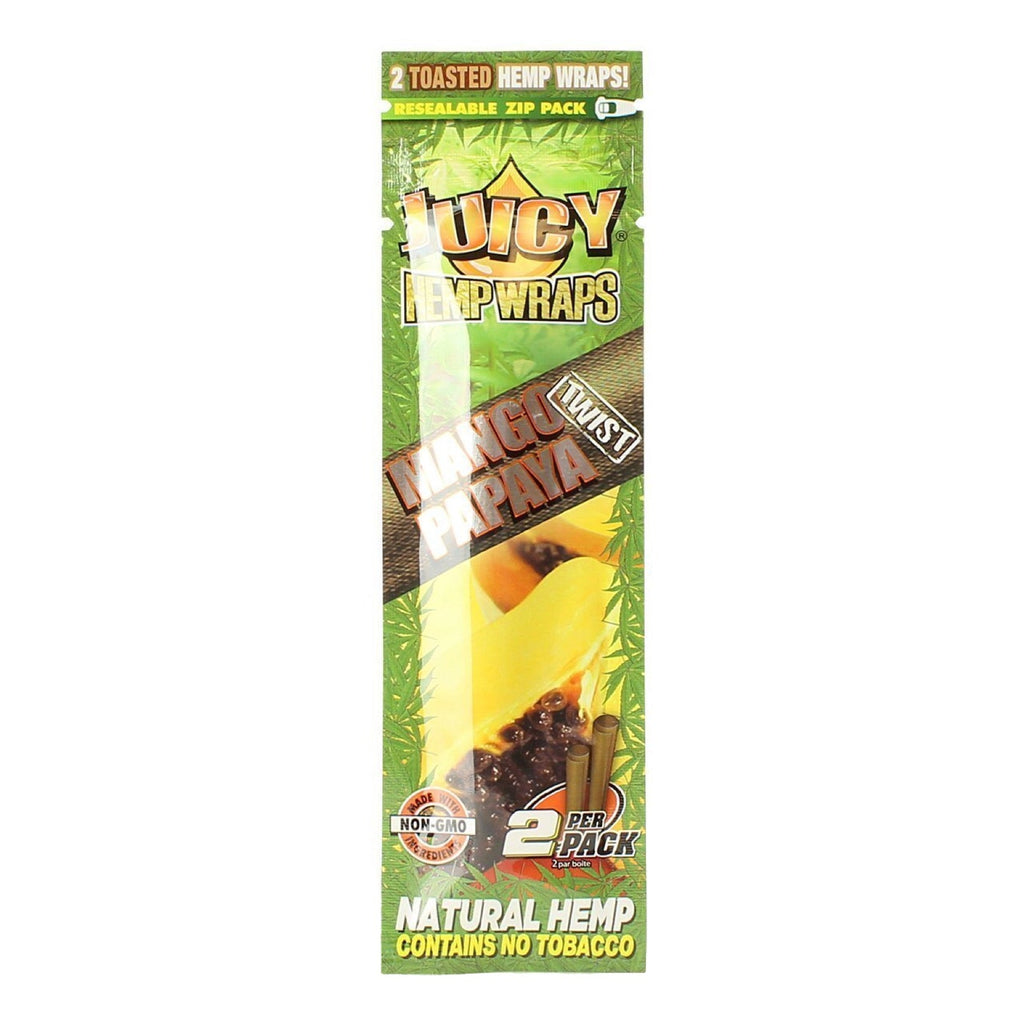 Juicy Jay’s 2PK Natural Hemp Flavored Blunt Wraps | 25pc Display