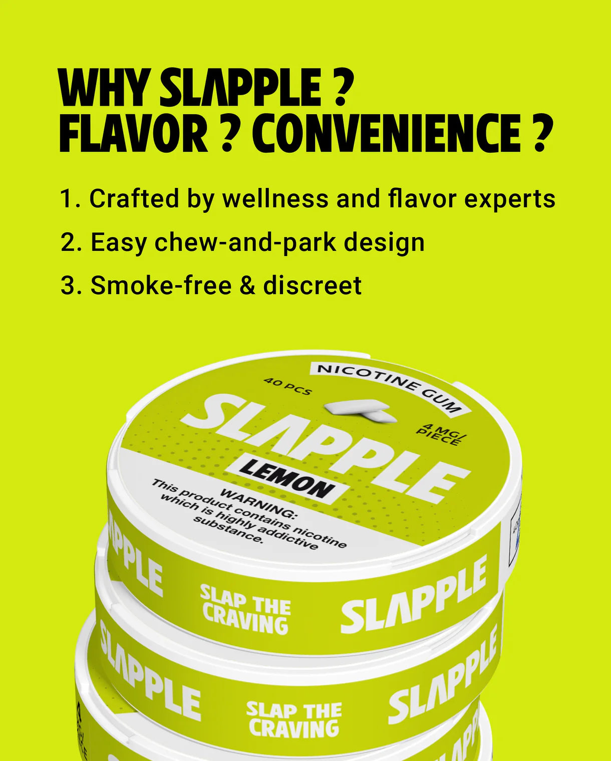 Slapple Nicotine Gum 40ct