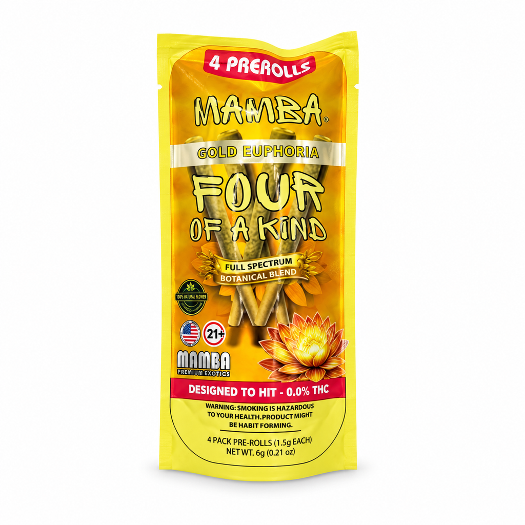 Mamba Four of a Kind THC-Free Botanical Pre-Rolls 4ct x 1.5G