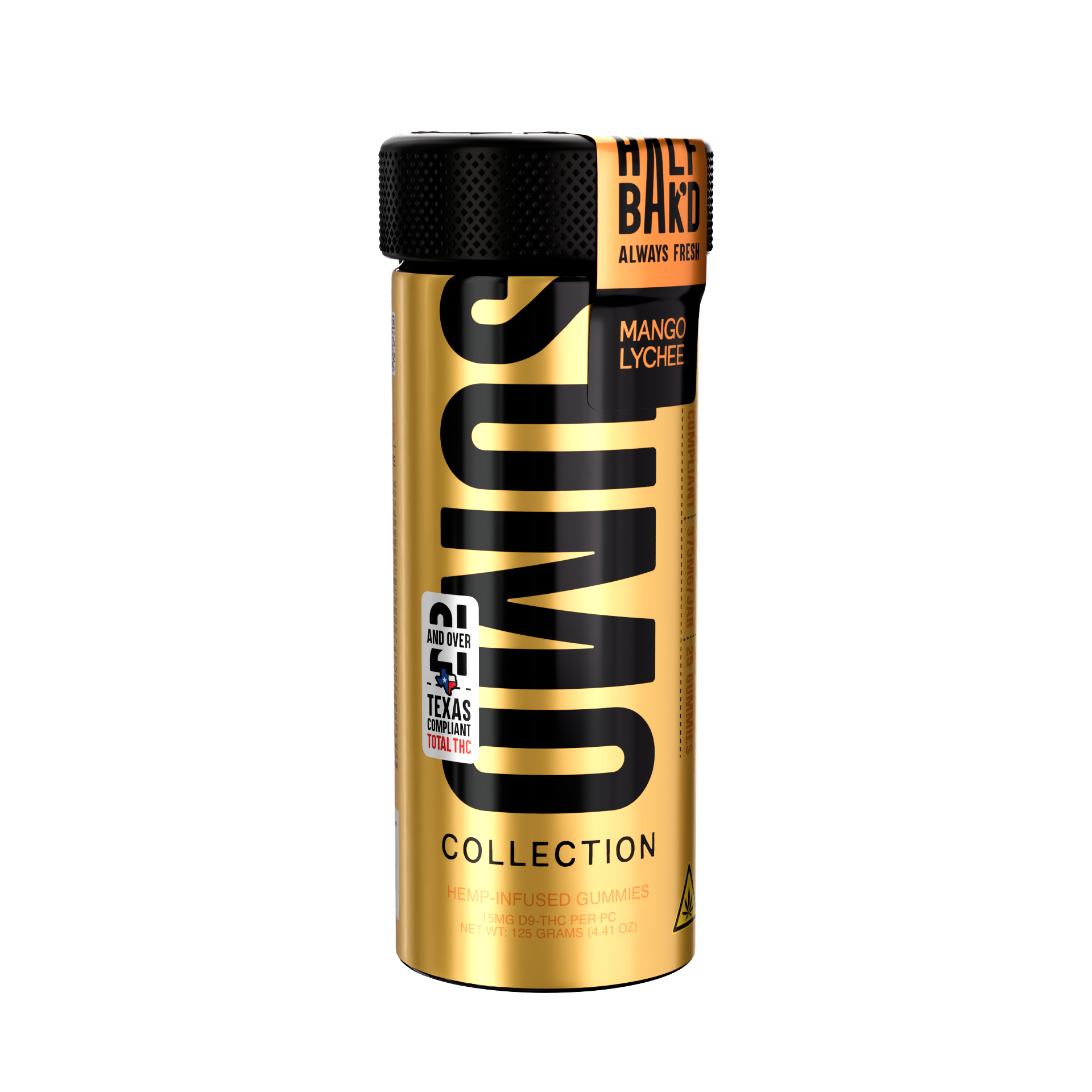 HALF BAK'D SUMO Gold Gummies - Mango Lychee / 25ct