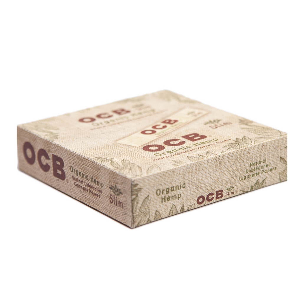 OCB King Slim Unbleached Organic Hemp Rolling Papers | 24pc Display