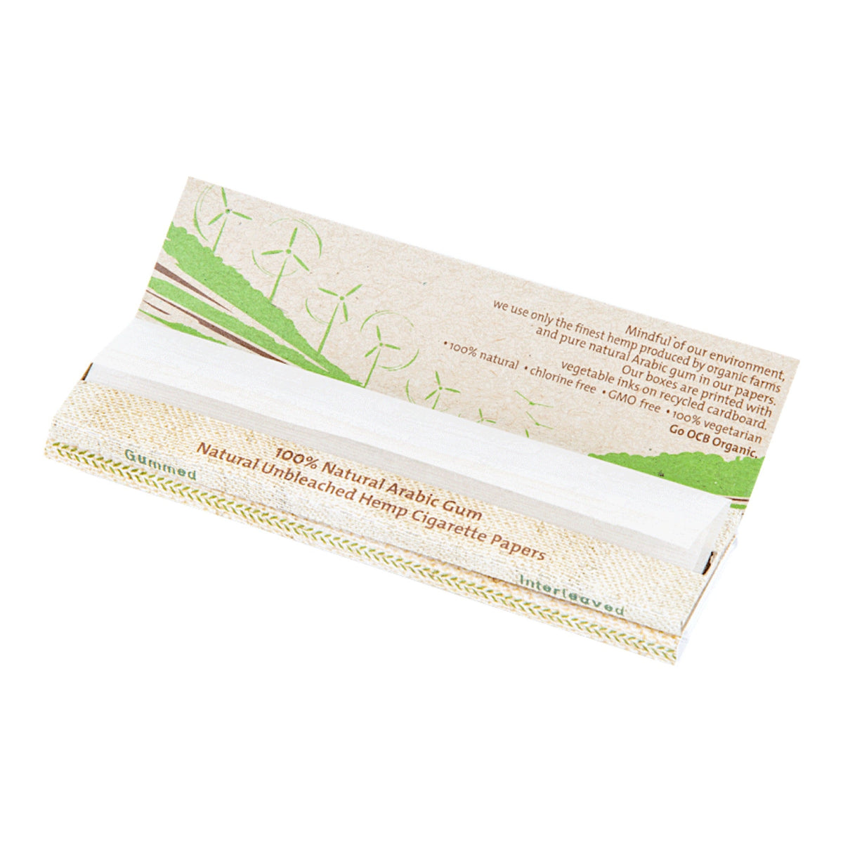 OCB King Slim Unbleached Organic Hemp Rolling Papers | 24pc Display