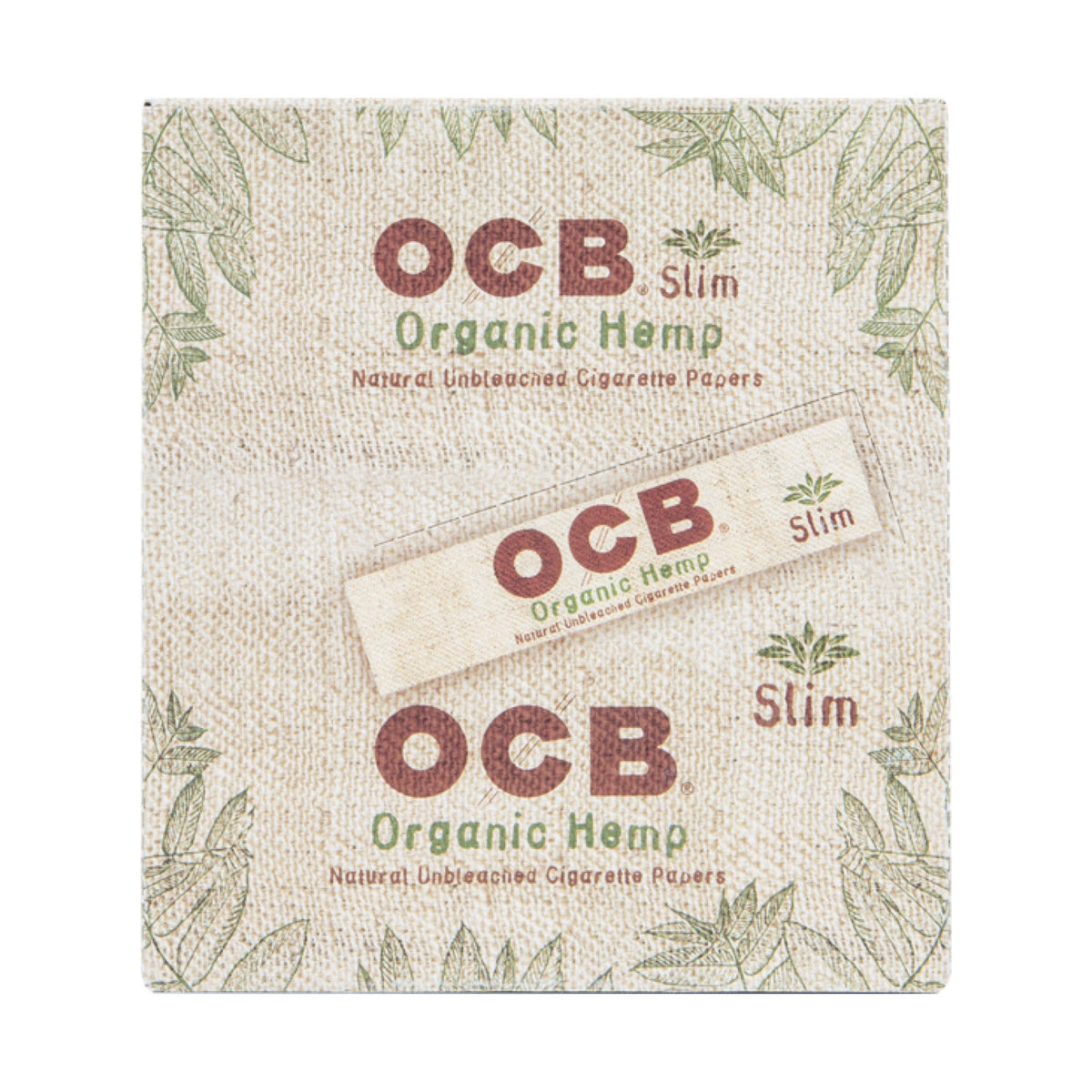 OCB King Slim Unbleached Organic Hemp Rolling Papers | 24pc Display