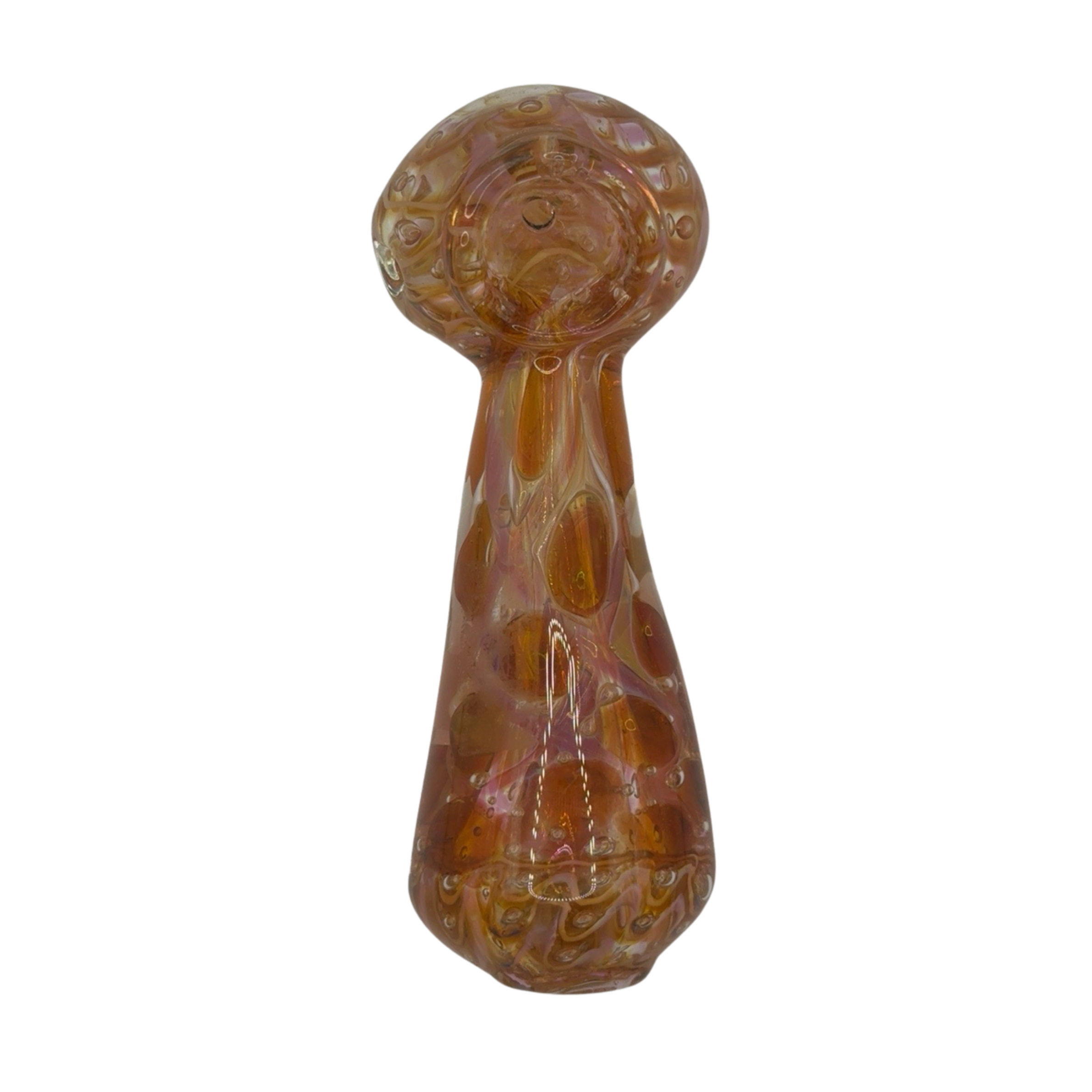 Peach Pebbles Glass Spoon Hand Pipe