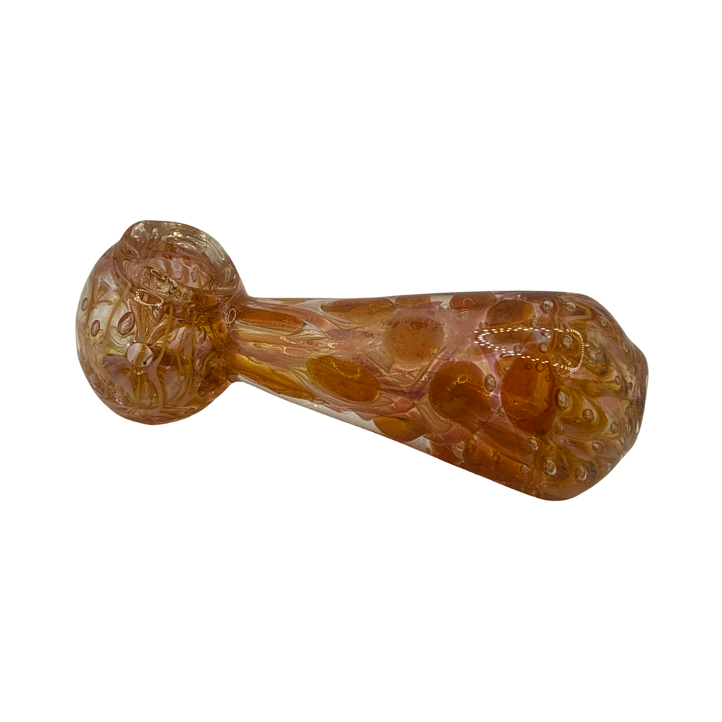 Peach Pebbles Glass Spoon Hand Pipe
