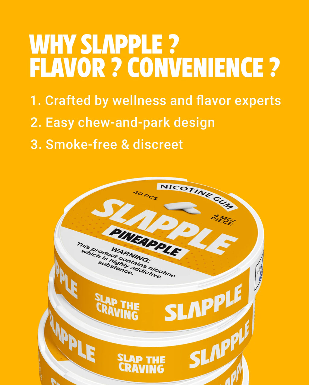 Slapple Nicotine Gum 40ct