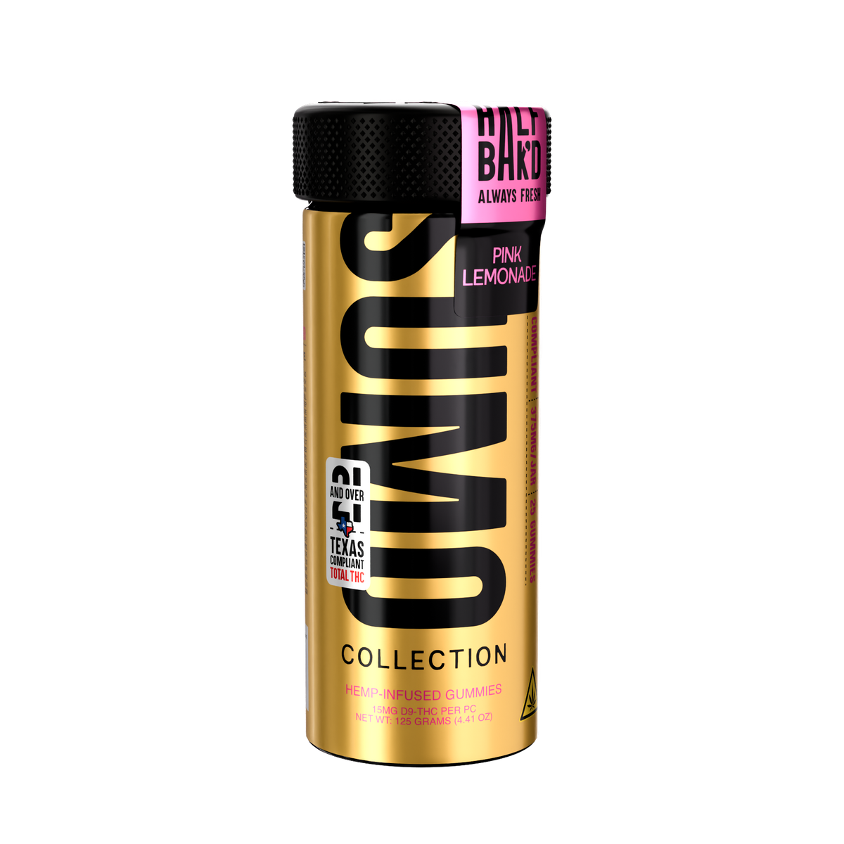 HALF BAK'D SUMO Gold Gummies - Pink Lemonade / 25ct