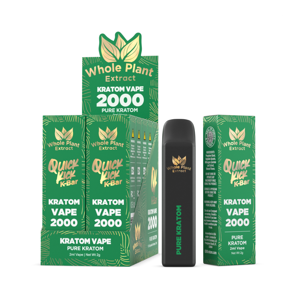 QK Kratom 2G Disposable Vape Pure – 10 Pack