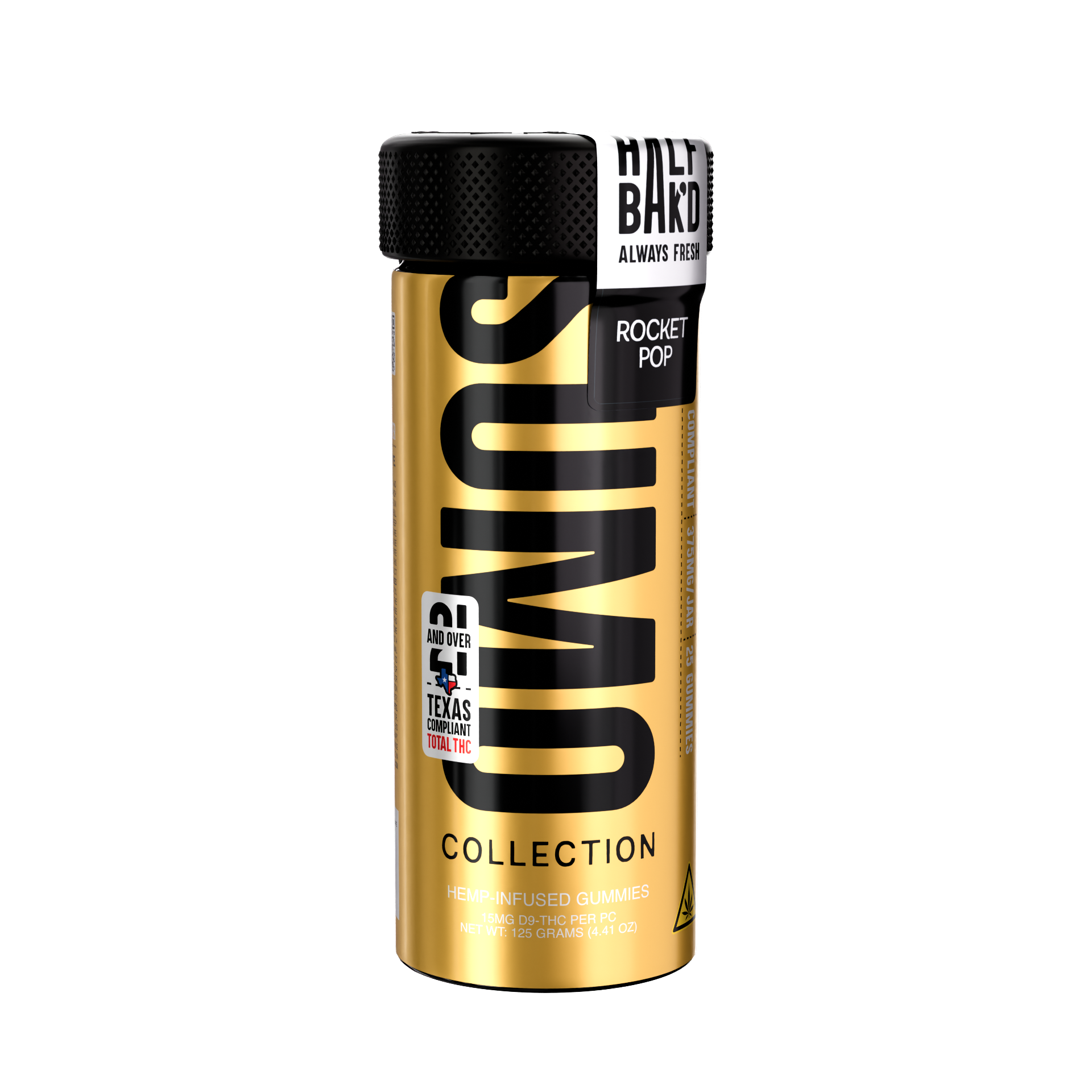 HALF BAK'D SUMO Gold Gummies - Rocket Pop / 25ct