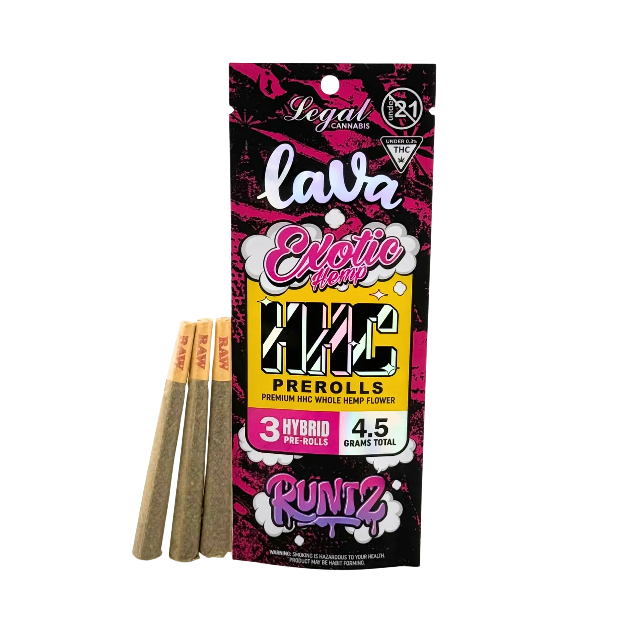 LAVA Exotic Hemp HHC Pre-Rolls 3pk (4.5g Total)