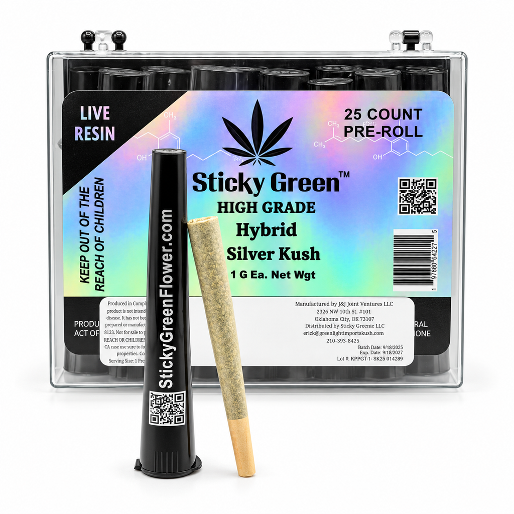 Silver Kush Live Resin Infused High Grade Pre-Rolls (Hybrid)