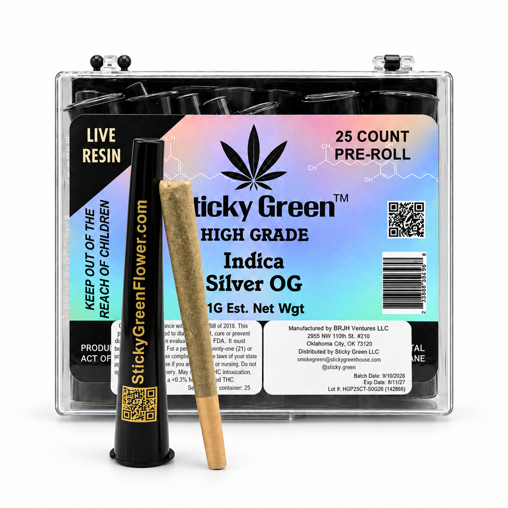 Silver OG Live Resin Infused High Grade Pre-Rolls (Indica)