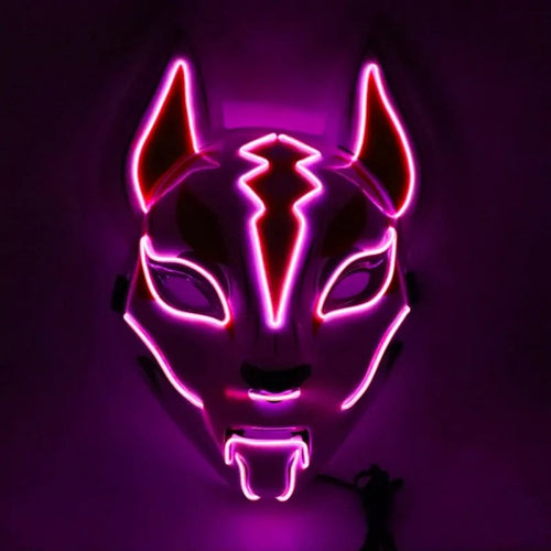 Neon EL Wire Joker Halloween Mask