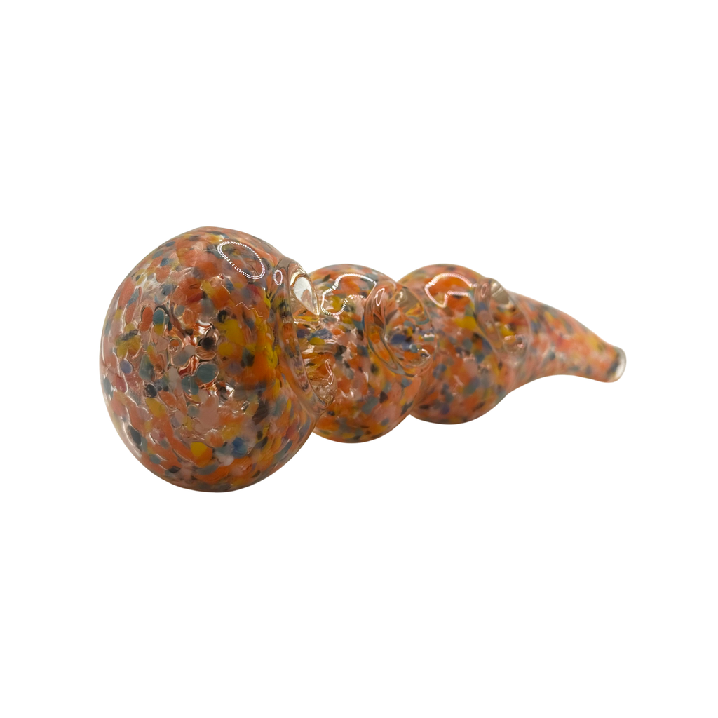Tri-Glitch Wave Glass Hand Pipe