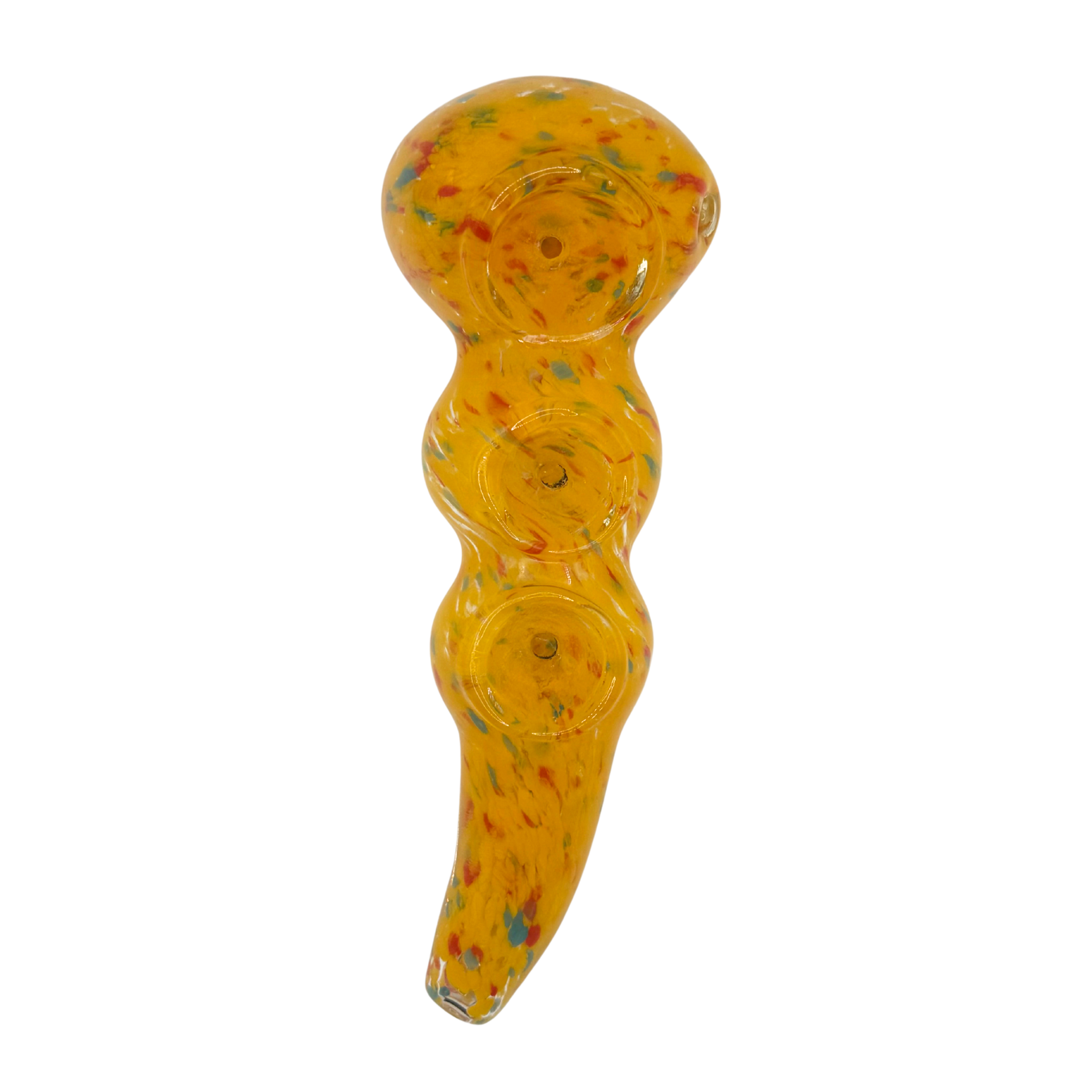 Tri-Glitch Wave Glass Hand Pipe