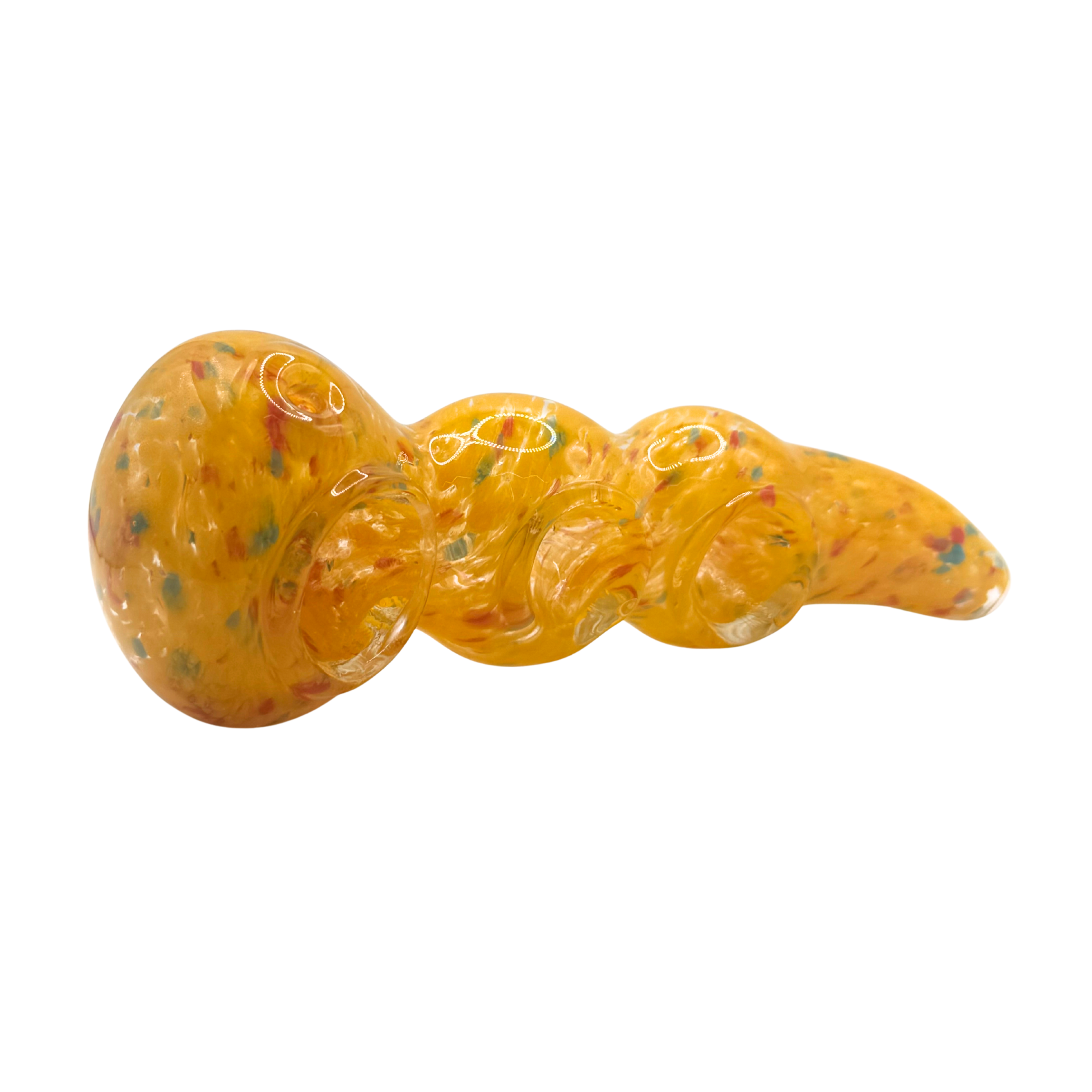 Tri-Glitch Wave Glass Hand Pipe