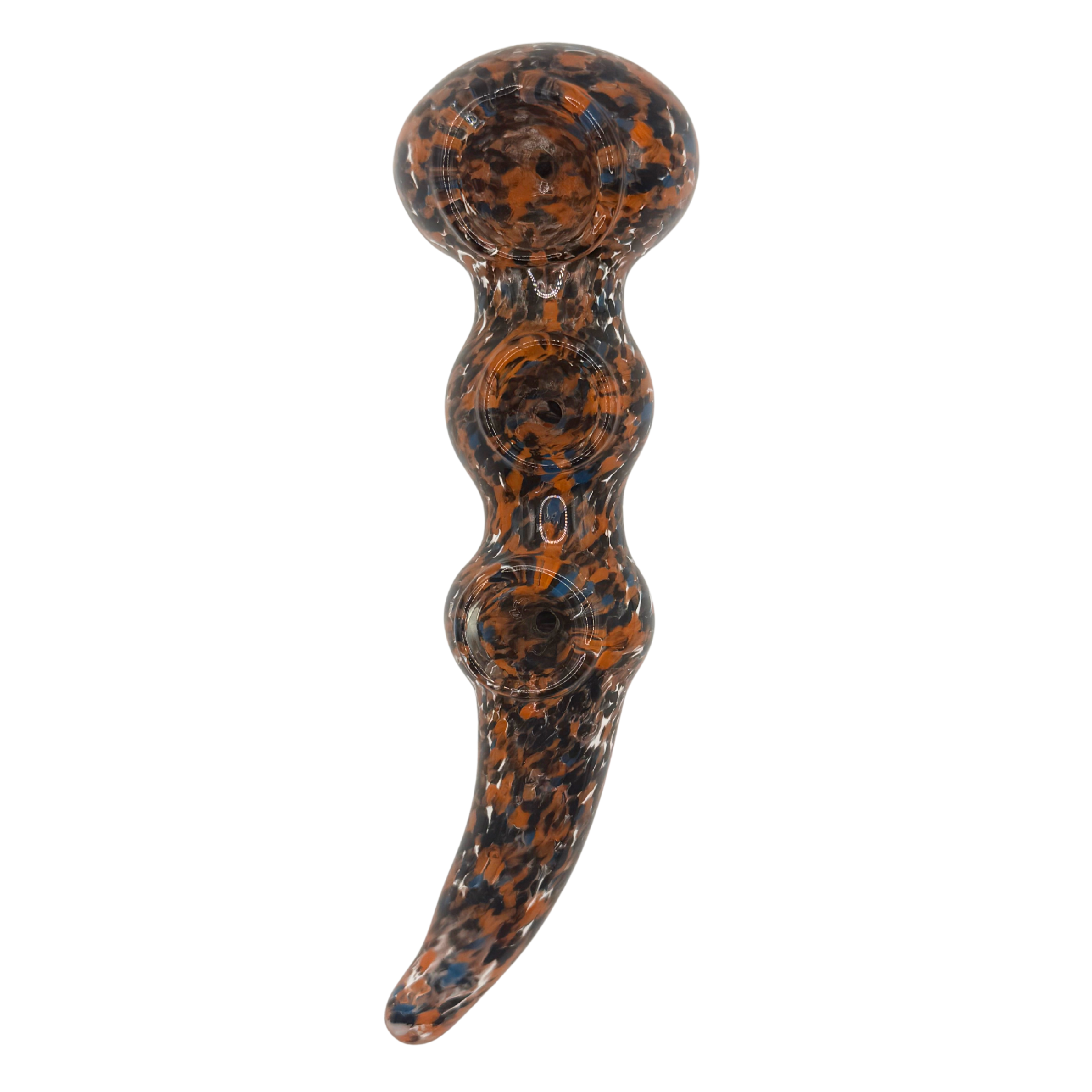 Tri-Glitch Wave Glass Hand Pipe