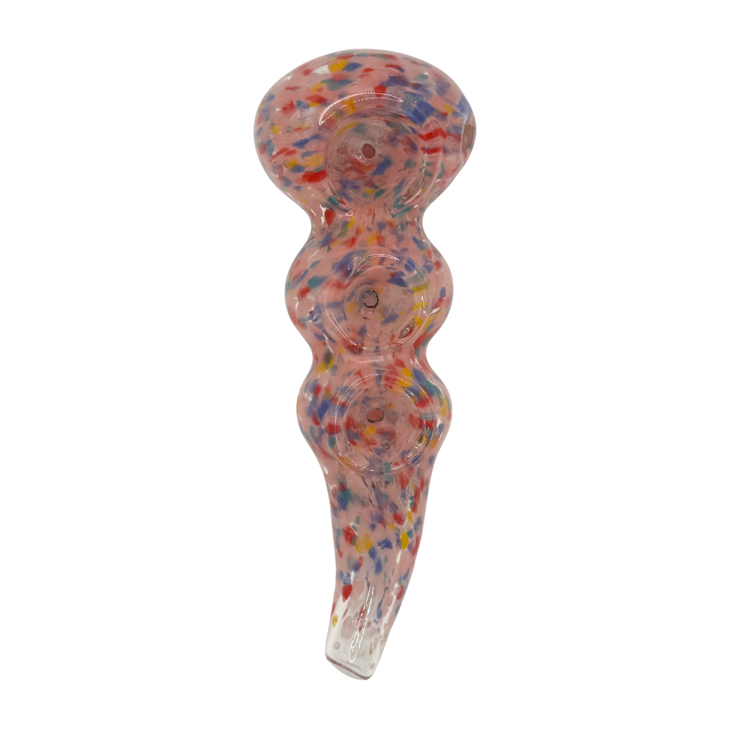 Tri-Glitch Wave Glass Hand Pipe