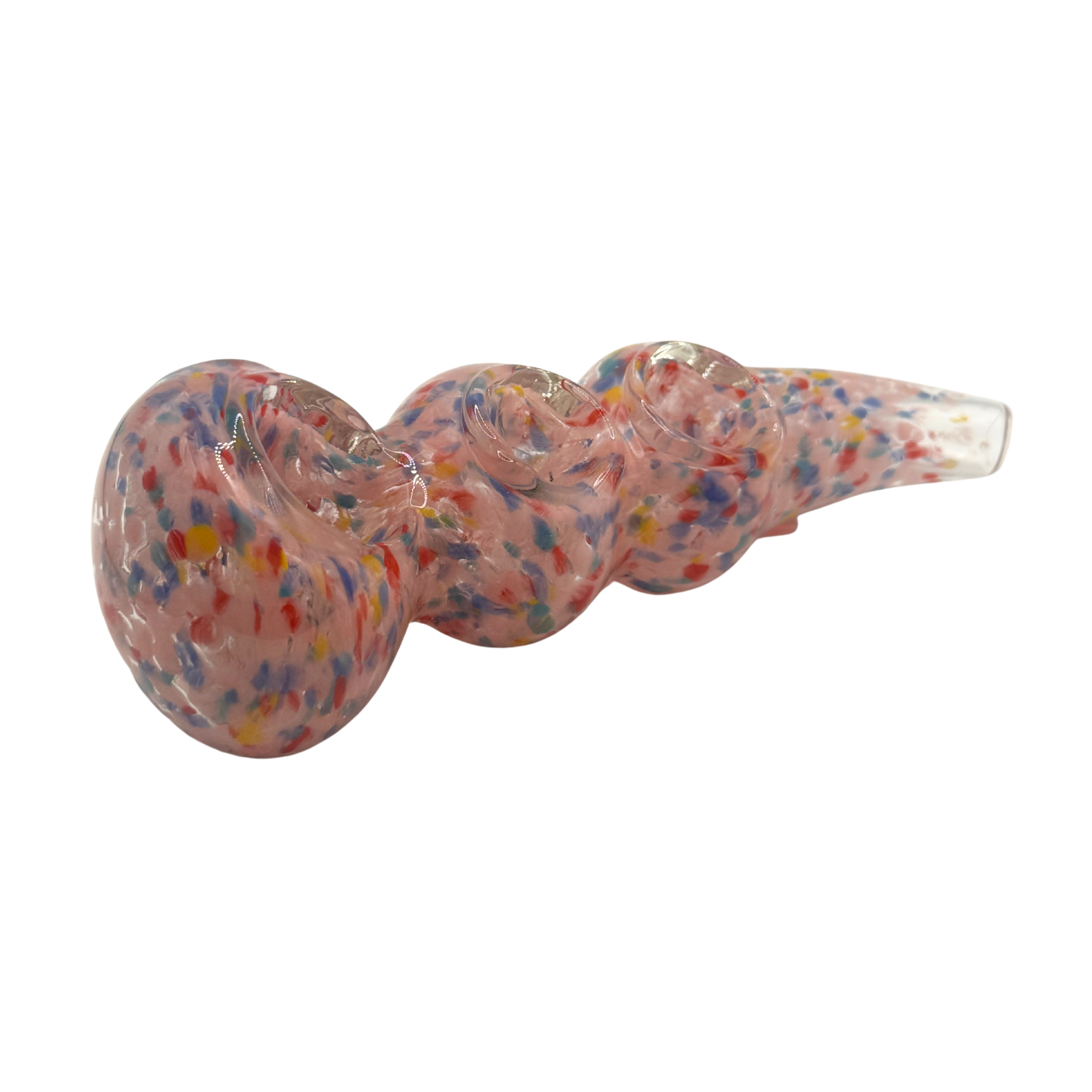 Tri-Glitch Wave Glass Hand Pipe