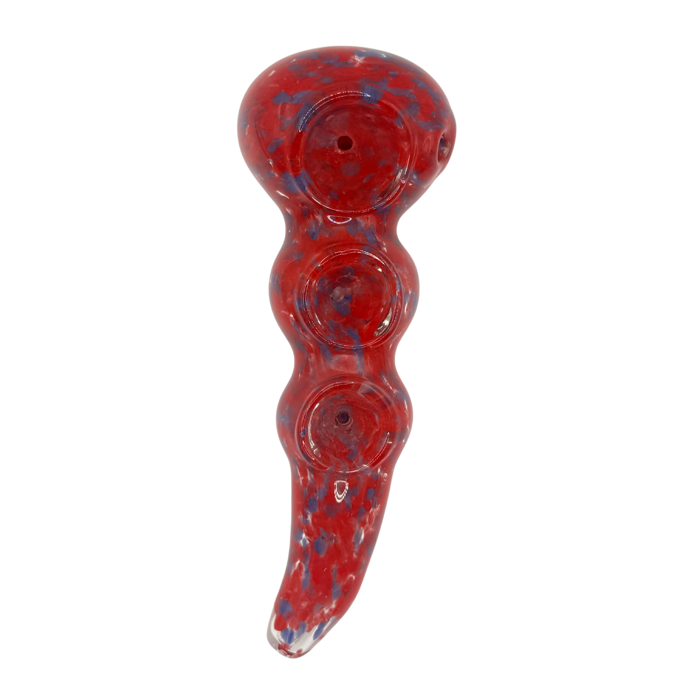 Tri-Glitch Wave Glass Hand Pipe