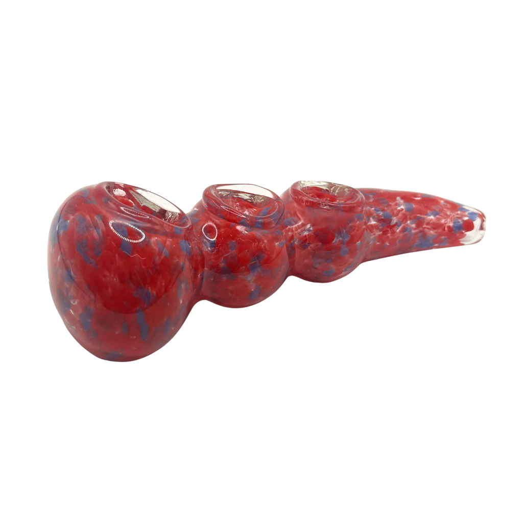 Tri-Glitch Wave Glass Hand Pipe