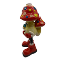 Trip-Catcher Glow In The Dark Mushroom Glass Bubbler - 7.9 In