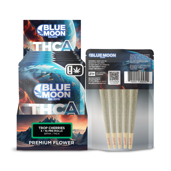 THC-A Trop Cherries Pre-Rolls – (10) 5 Packs