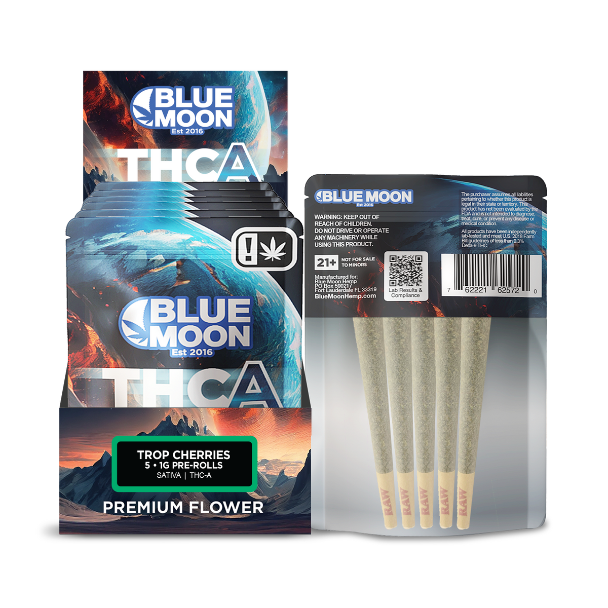 THC-A Trop Cherries Pre-Rolls – (10) 5 Packs