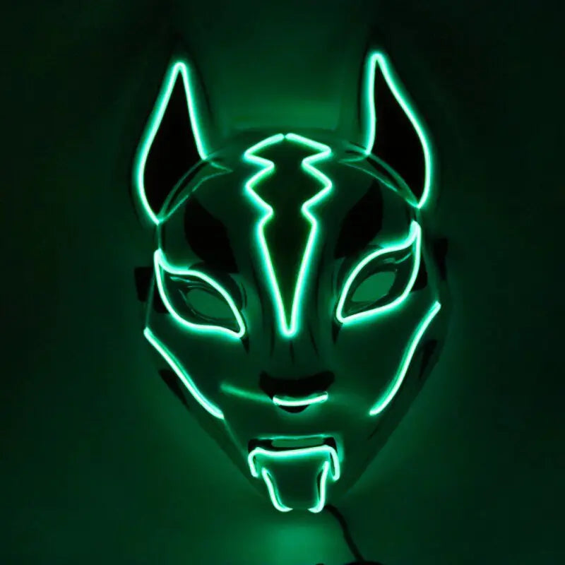 Neon EL Wire Joker Halloween Mask