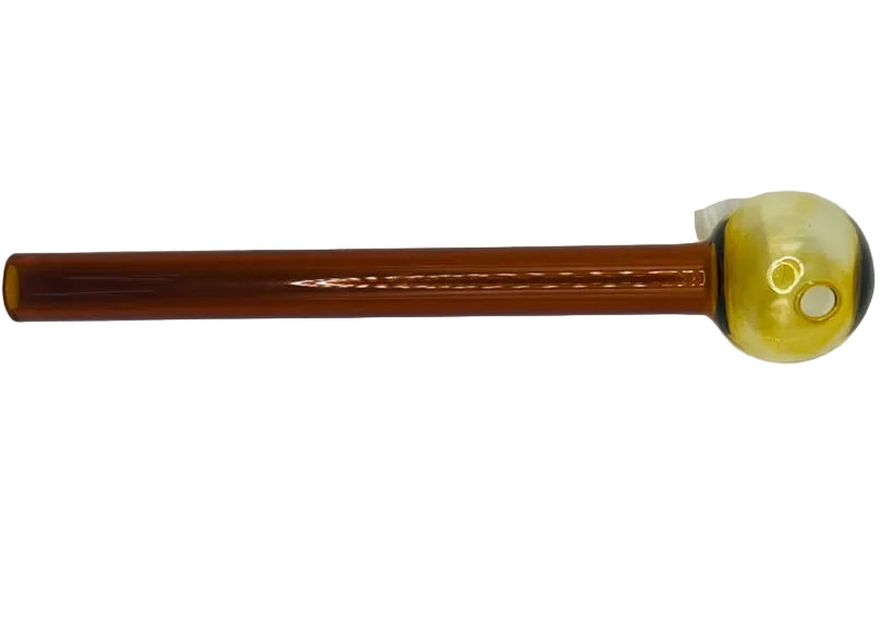 6" Straight Glass Oil Burner — Amber