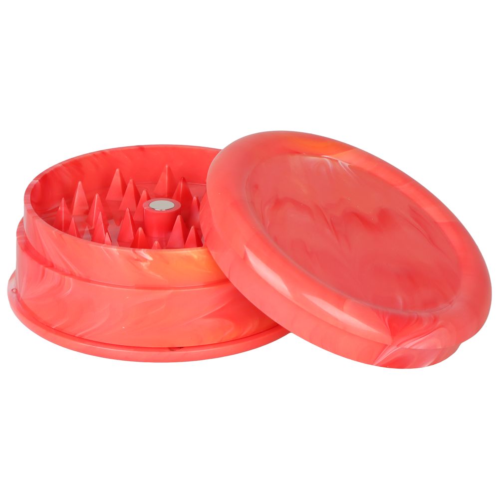 12CT DISPLAY - SeshGear Marbled Acrylic Grinder -  2pc / 2.4" / Assorted Colors