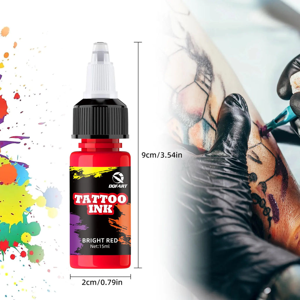 DQFART 14-Color 15ml Tattoo Ink Set