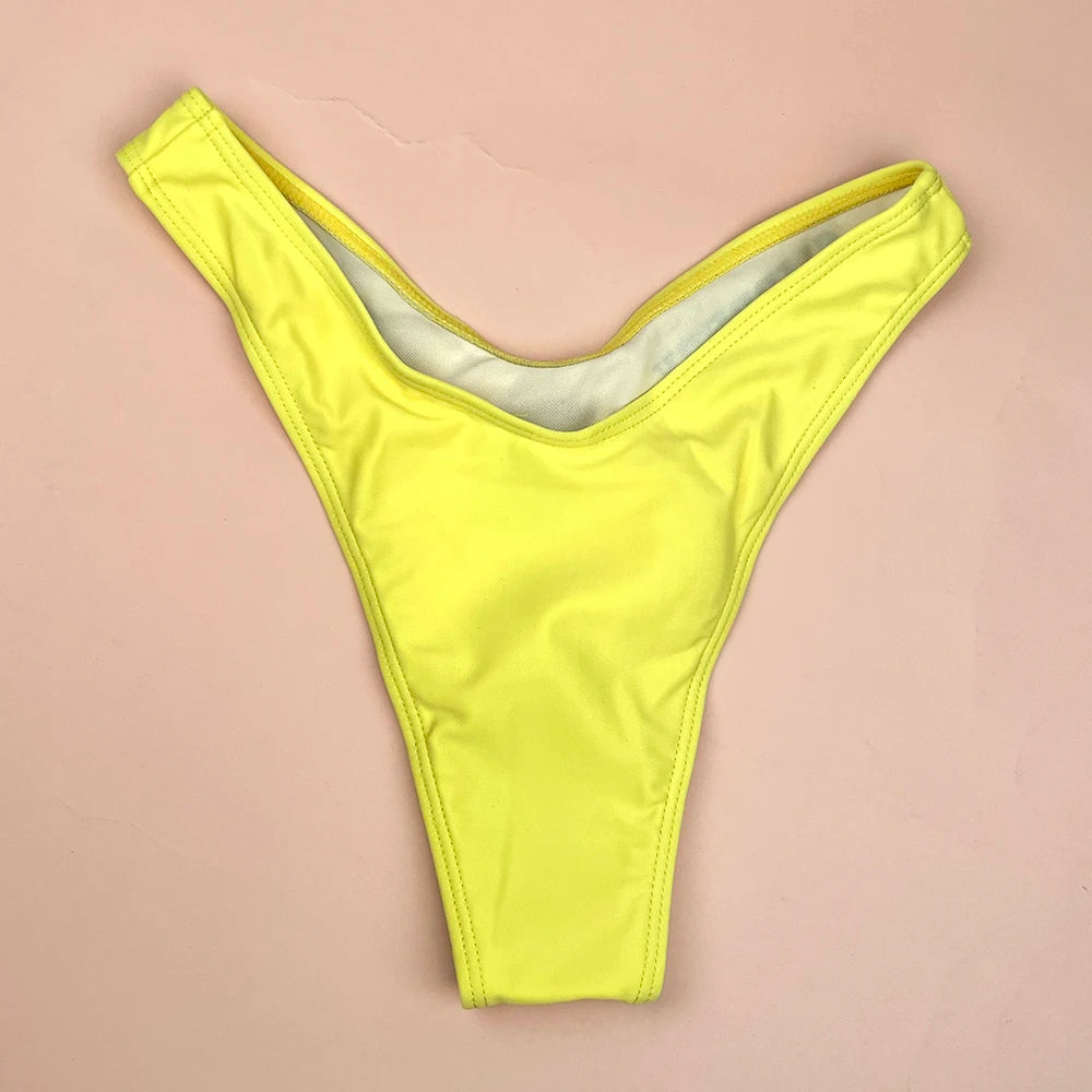 Y2K Gothic Caution Skeleton Bandeau Bikini Set