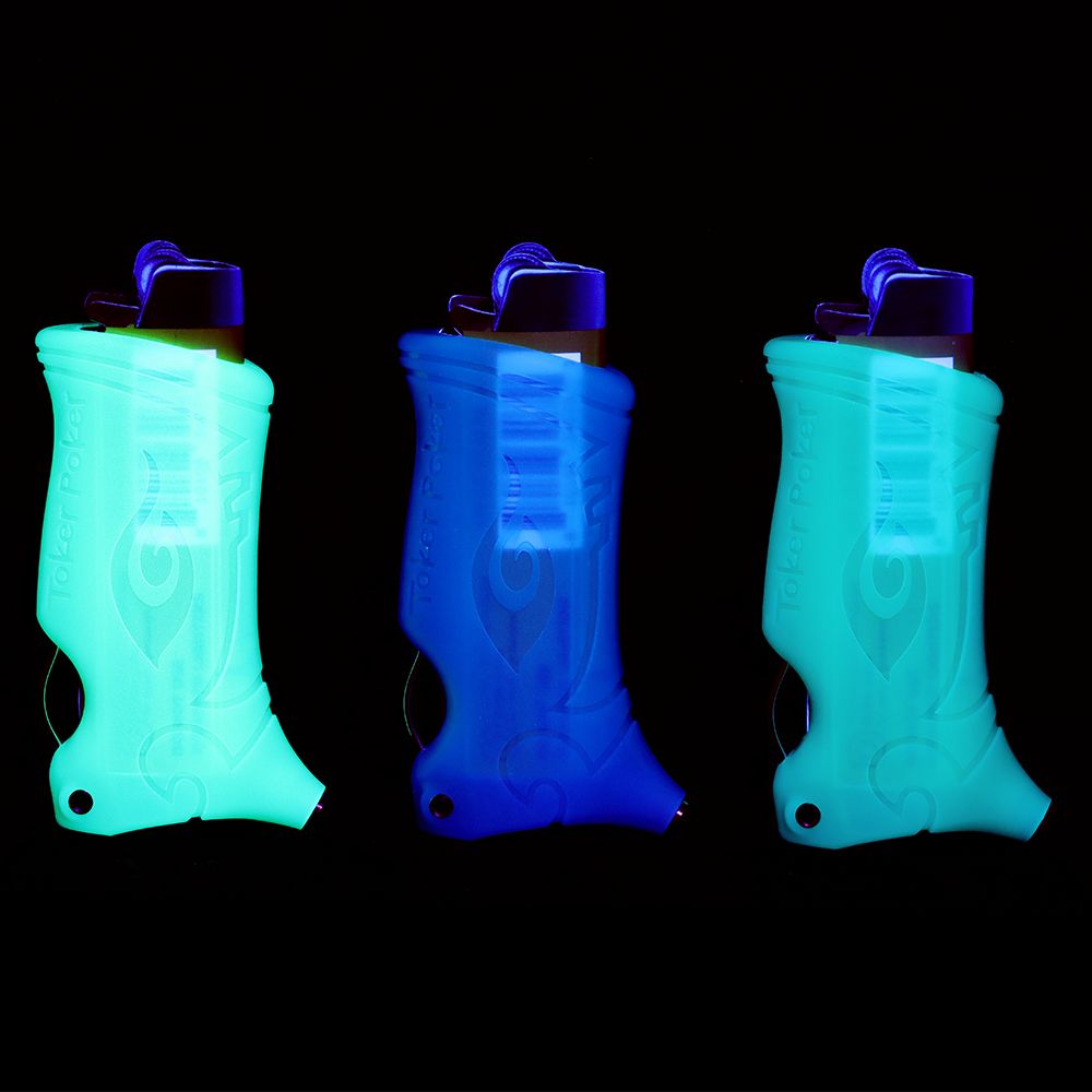 Toker Poker Lighter Sleeve - Glow In The Dark / Assorted Colors 25 ct