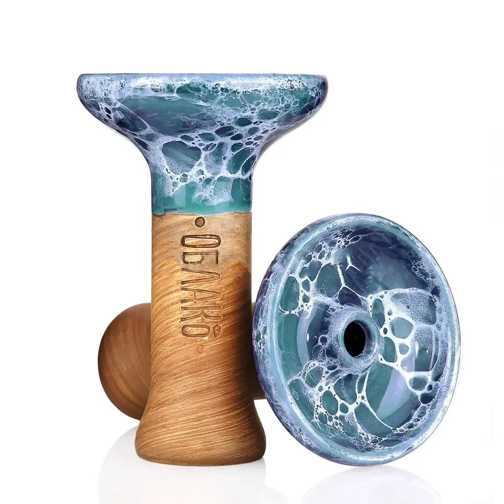 2pcs/Pack Double Color Ceramic Hookah Bowl for Shisha Smoking - Premium Two-Tone HOOKAH BOWL Durable Russian Style Compatible