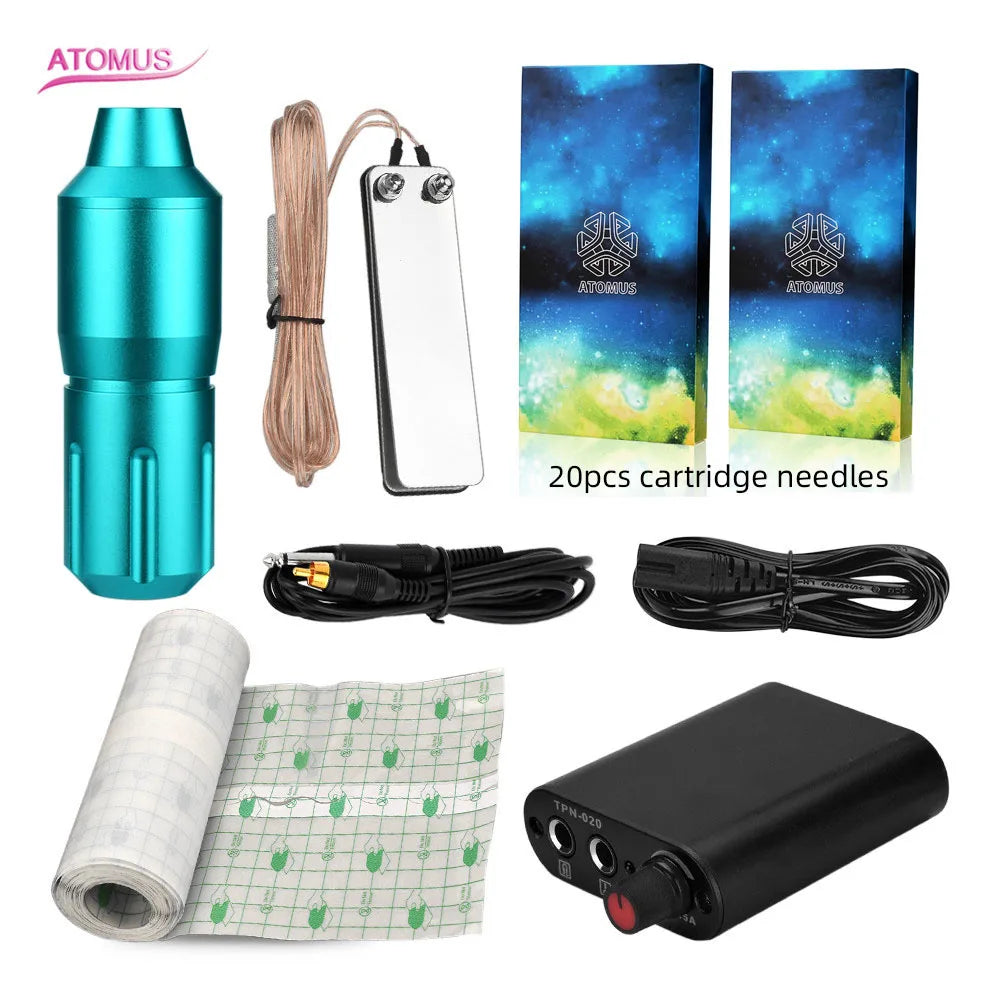 Complete Rotary Tattoo Machine Pen Kit Professional Permanent Makeup 3RL 5RL M1 Cartridge Needle Tattoo Power Supply Body Art