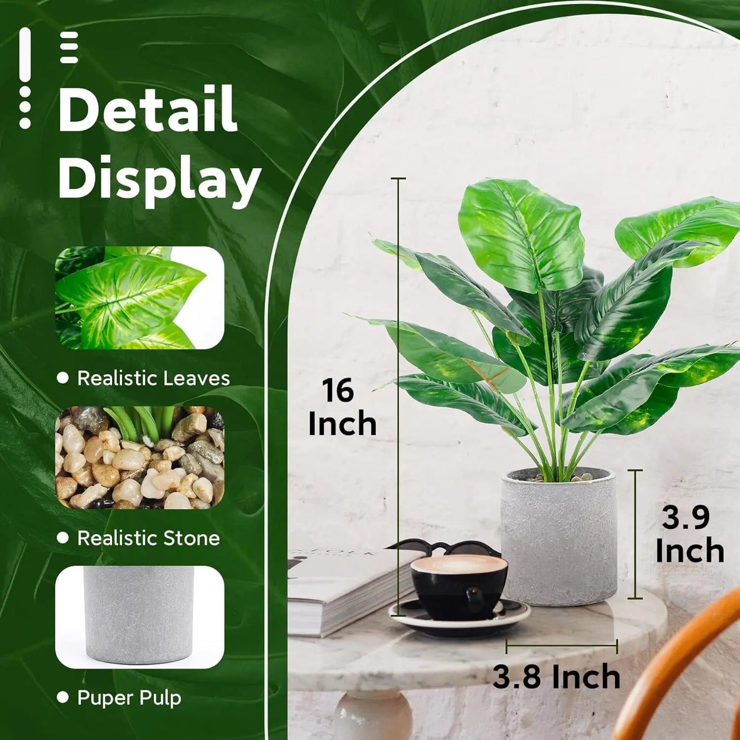 2 Pack Artificial Tropical Plants