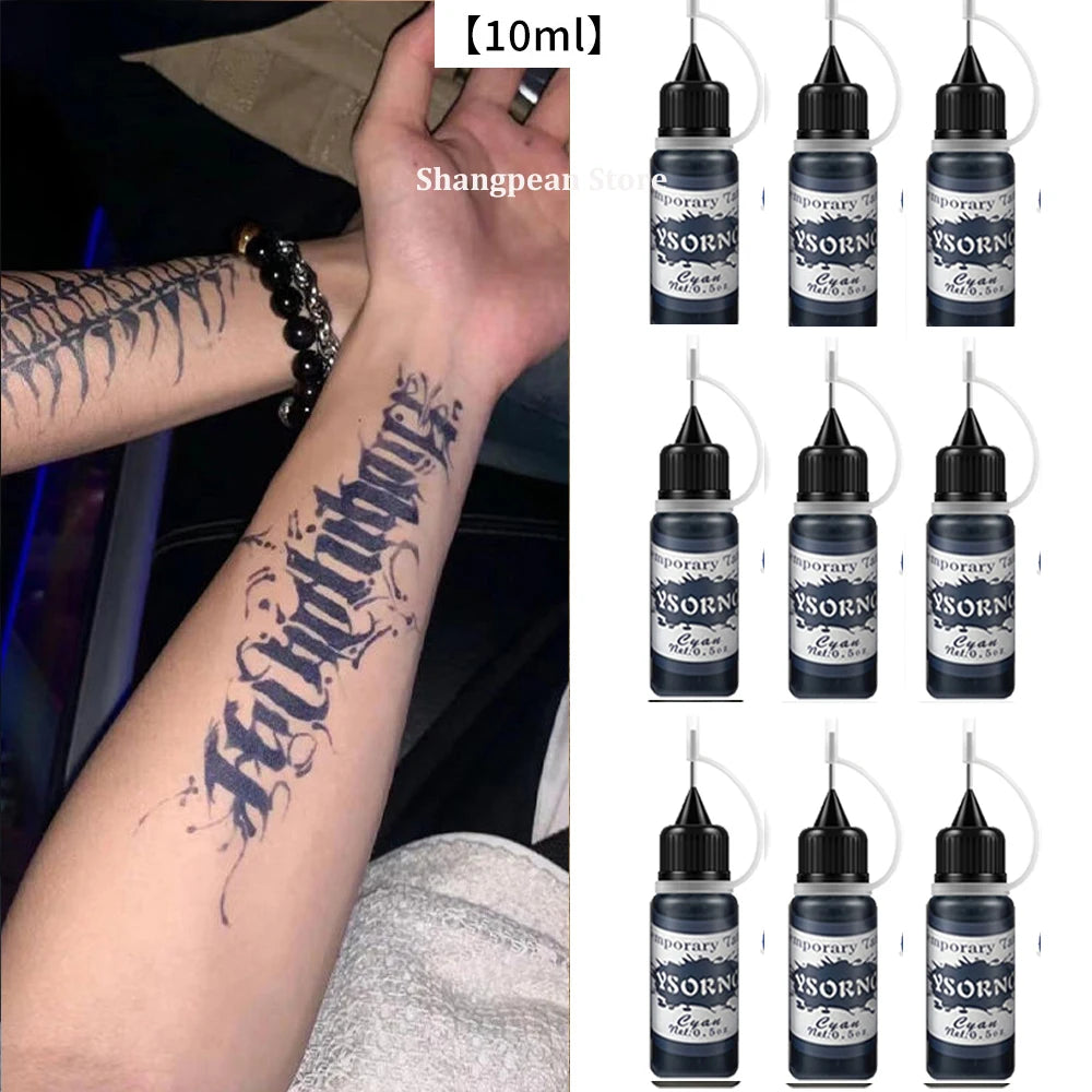9-Pack 10ml Henna Temporary Tattoo Cones