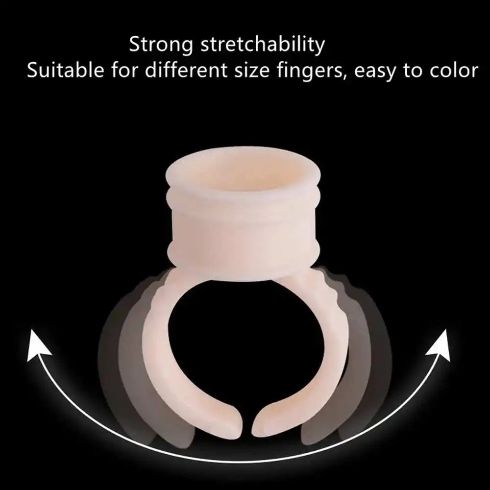 1000/500/100PCS Tattoo Ink Ring Cups Silicone Tattoo Ink Holder Pigment Container for Microblading Eyebrow Pigment Tattoo Supply