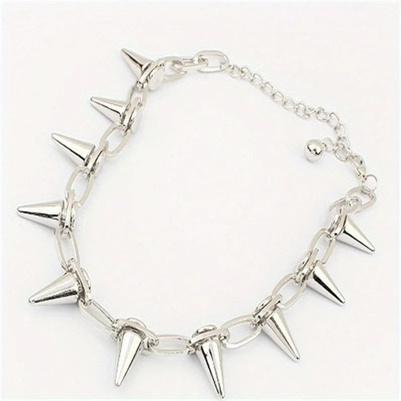 Punk Spike Chain Choker Necklace