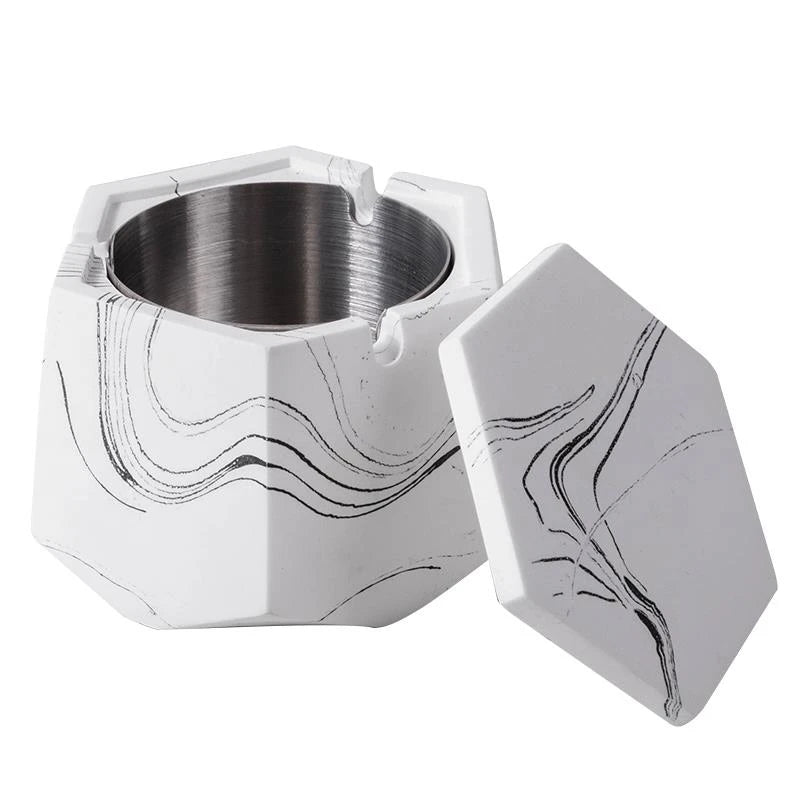 Car Ashtray Cement Drop Resistance Ash Tray Holder Gift for Boyfriend Ashtrays with Lids Decoration