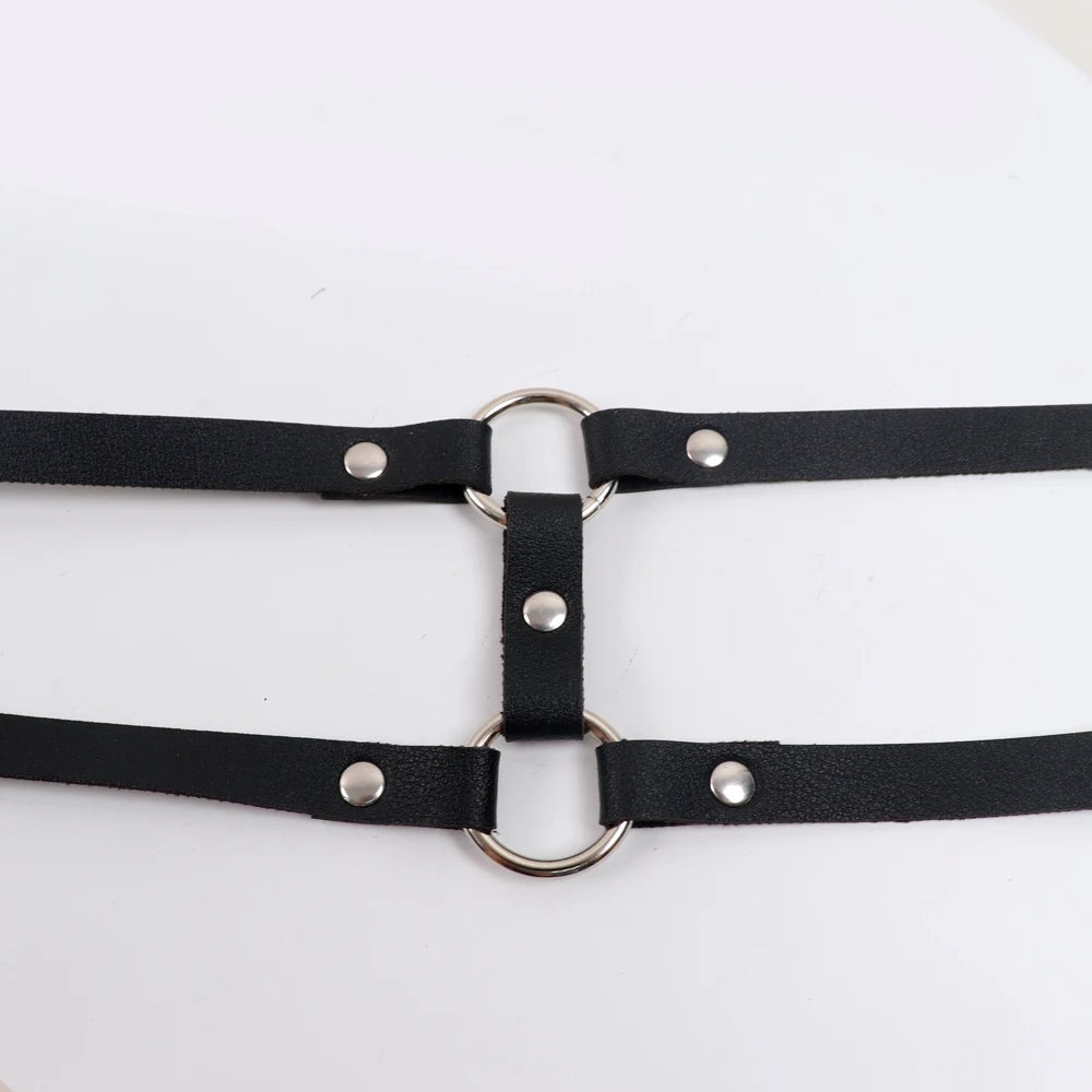 Punk Double Strap O-Ring Choker