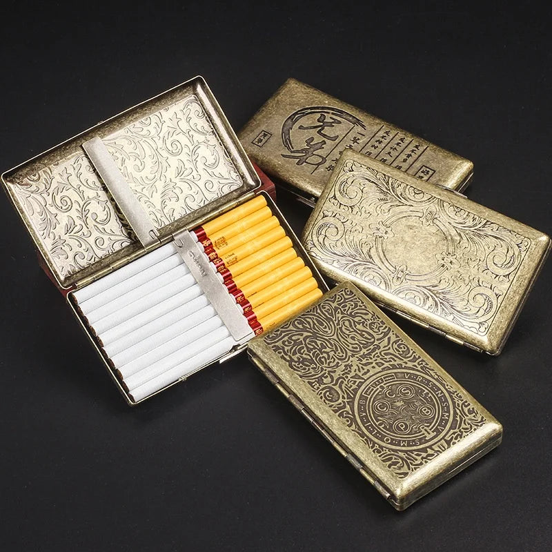 Slim Embossed Cigarette Case 20 Sticks Capacity
