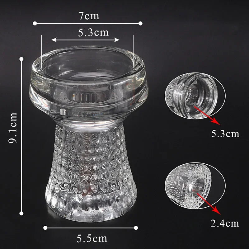 Glass Shisha Hookah Bowl with Net Nargile Sheesha Narguile Chicha Cachimbas Hookah Flavor Bowl Hookah Shisha Flavor Holder Bowl