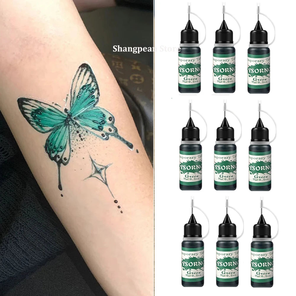 9-Pack 10ml Henna Temporary Tattoo Cones