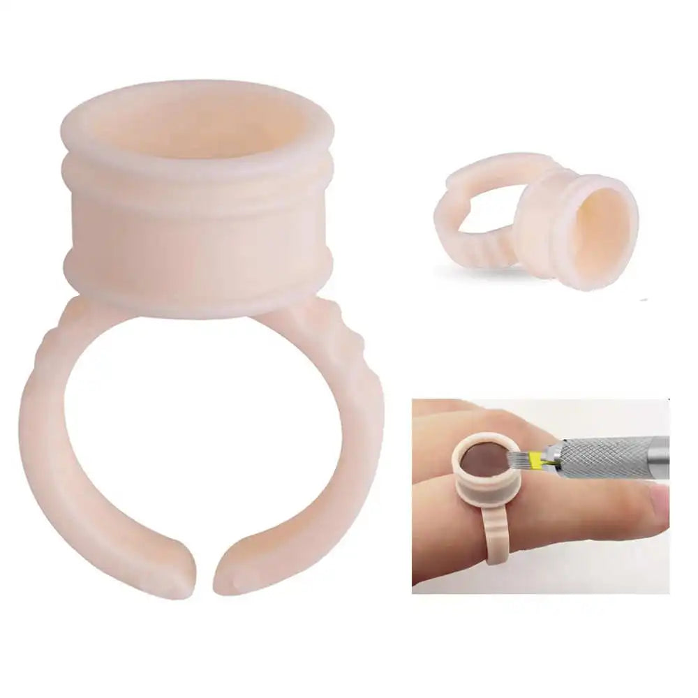 1000/500/100PCS Tattoo Ink Ring Cups Silicone Tattoo Ink Holder Pigment Container for Microblading Eyebrow Pigment Tattoo Supply