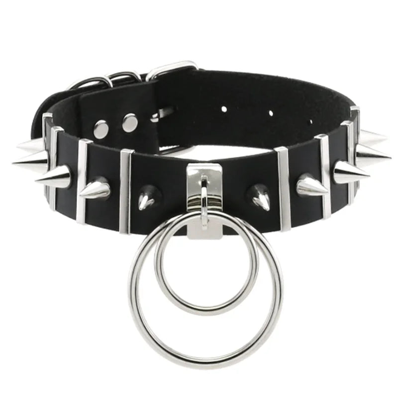 Punk Chain Heart Choker Collar