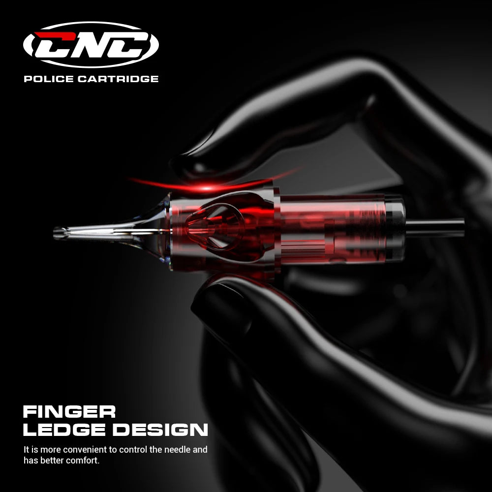 CNC 20PCS Tattoo Cartridges 0.3/0.35mm Red RL/RM Needles Disposable